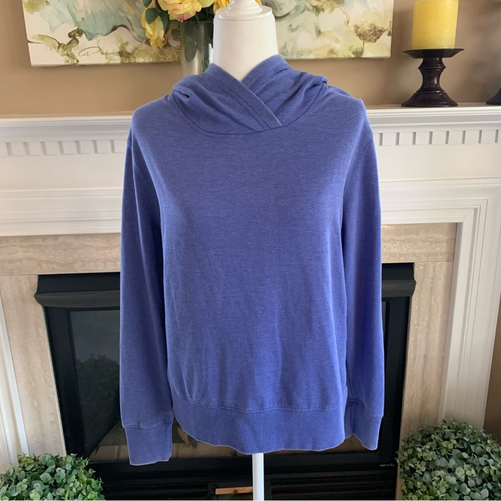 U.S. Apparel Indigo Colored Hooded Sweater (Size Medium)
